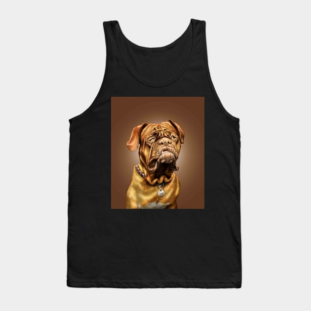 French Mastiff Dog Portrait Tank Top by Random Galaxy